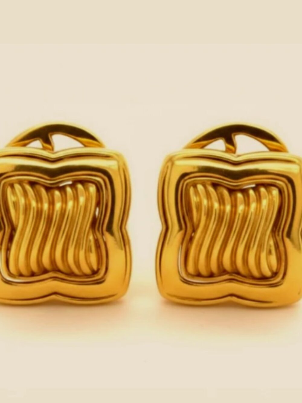 18k David Yurman Quatrefoil Clip-Style Solid Gold 18K Earrings